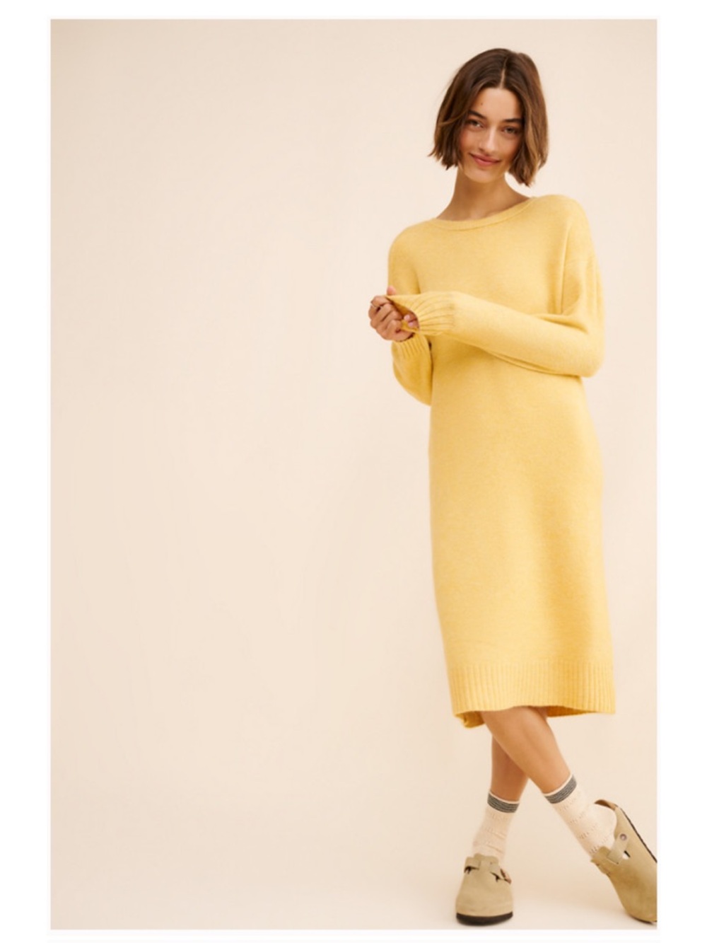 V Back Maxi Sweater Dress